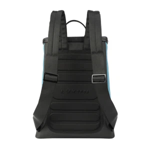 Blue refrigerated backpack back Blue refrigerated backpack back
