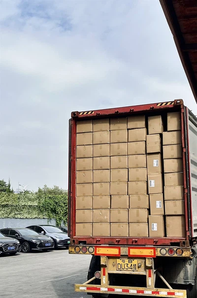 Container filled with goods Container filled with goods